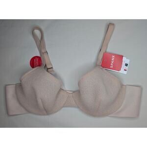 Spanx SheerFlex Fit To You Demi Underwire Bra NWT Large A-C Champagne Beige Chic